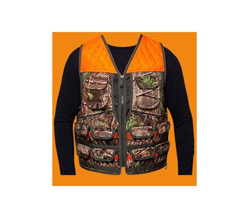 Dargo Turuncu Orman Baklava Desenli Avcı Yeleği Beden: L
