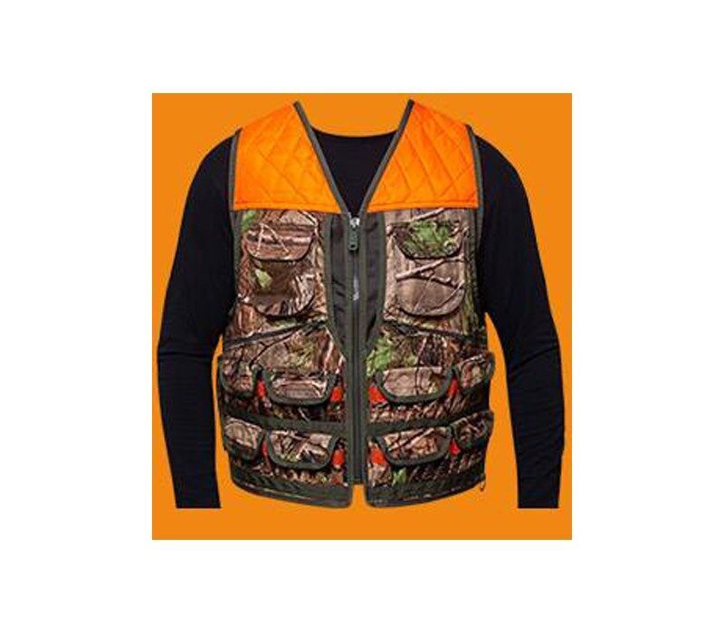 Dargo Turuncu Orman Baklava Desenli Avcı Yeleği Beden: XL
