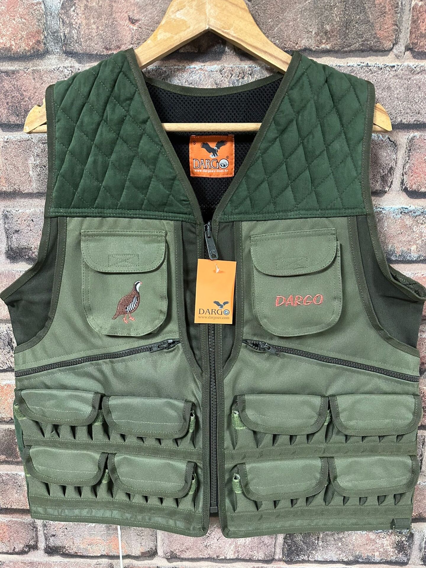 Dargo Haki Nubuk Avcı Yeleği Beden: M