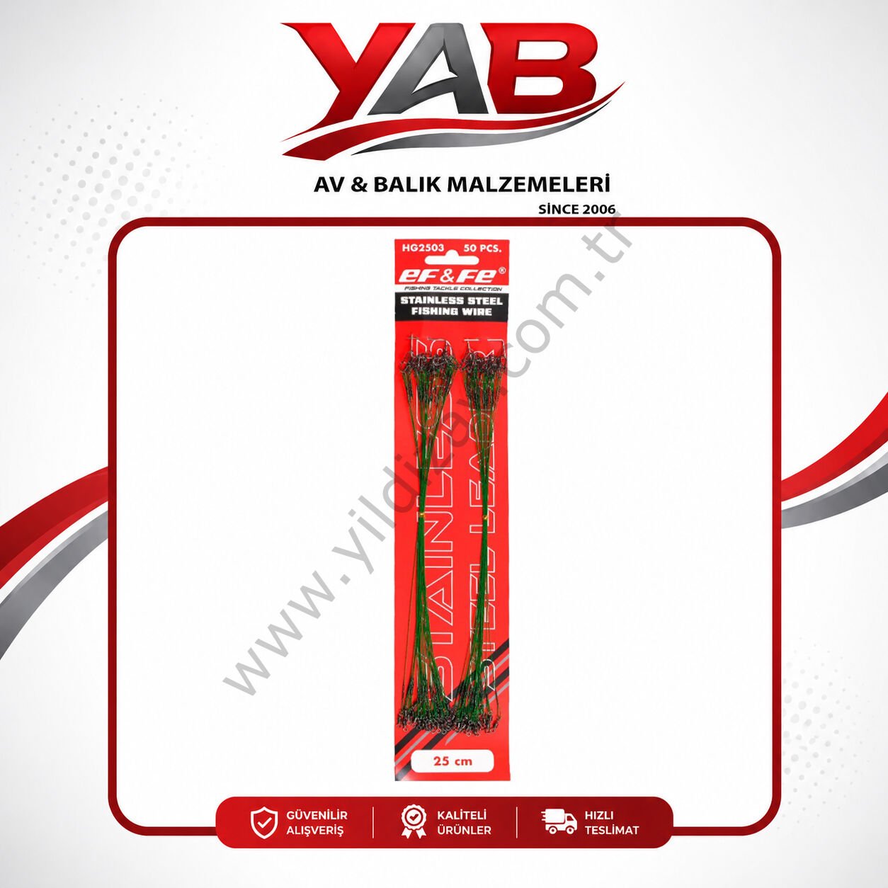 Effe Çelik Tel Kartela HG2503 25CM 50 Adet