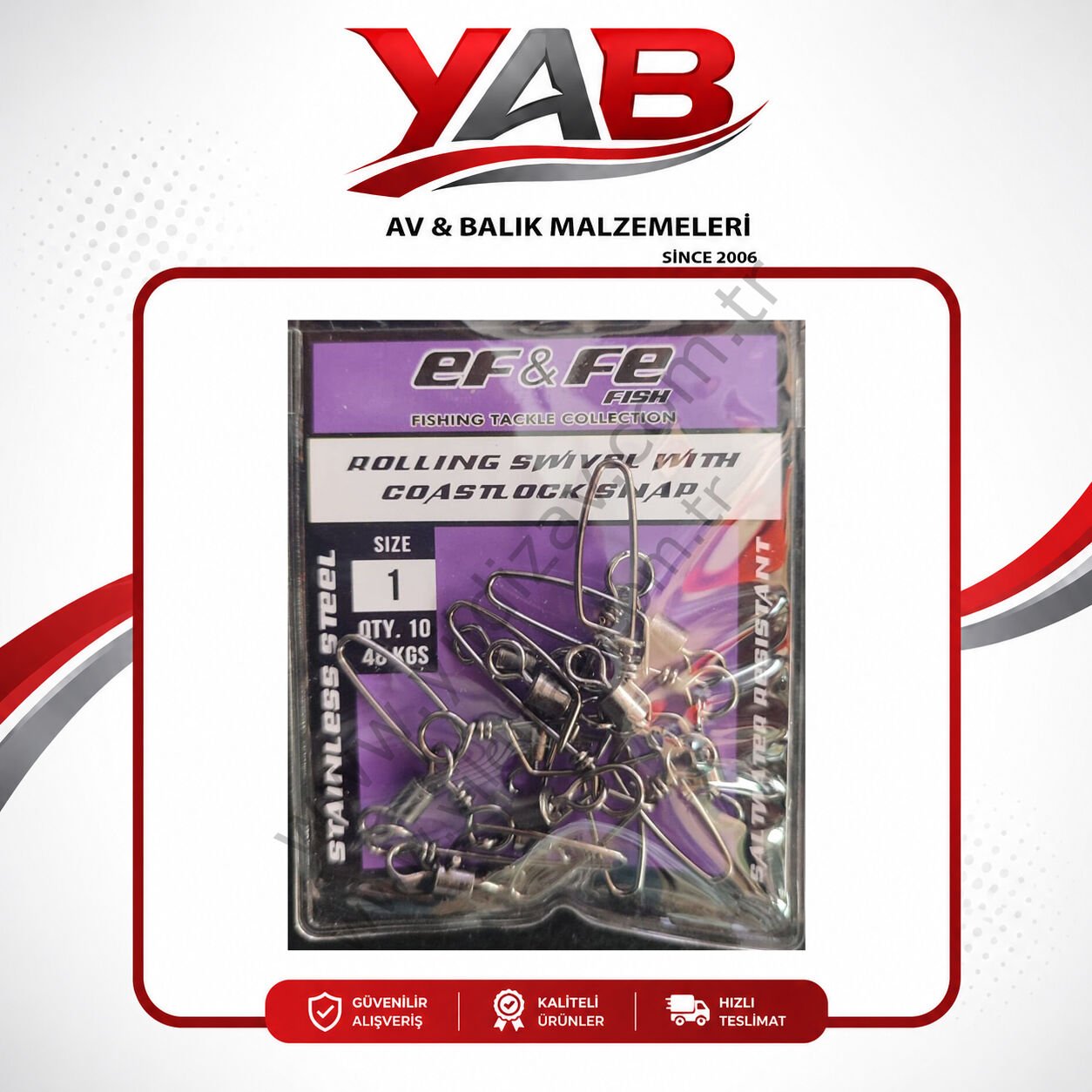 Effe Fırdöndü Rolling Swivel Coastlock Snap